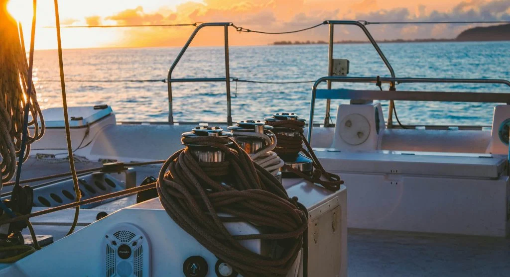 luxury coastal cruise at sunset