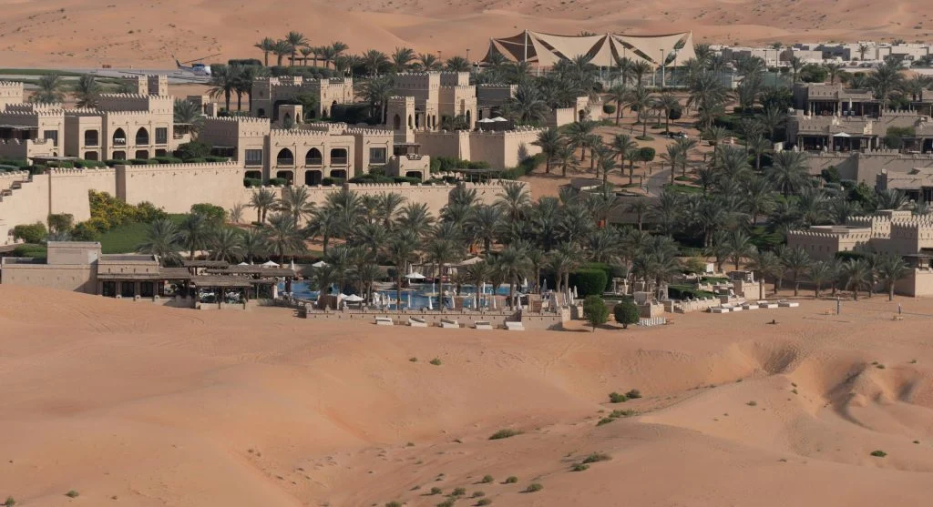 luxury resort in desert canyon