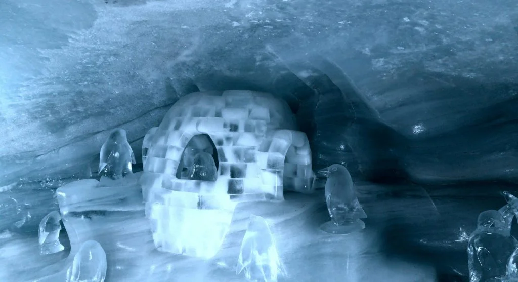 luxury glass igloo resort interior view
